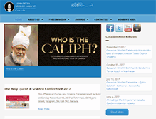 Tablet Screenshot of ahmadiyya.ca